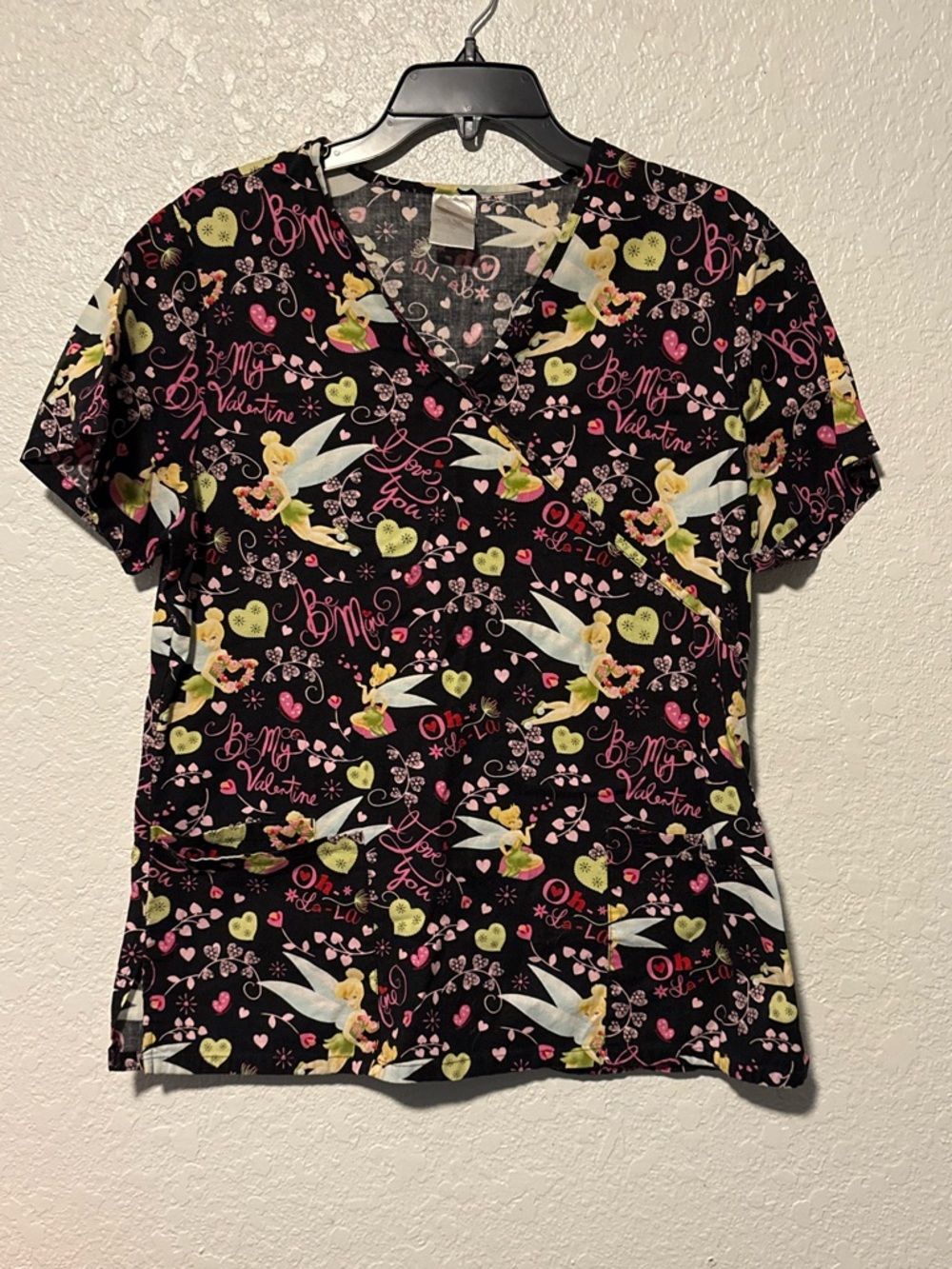 Disney Tinkerbell Valentine Scrub Top